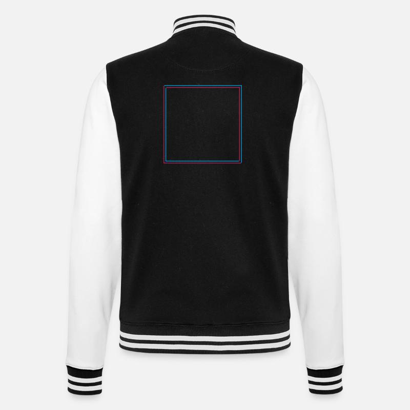 Square Rectangle 3D - College Sweat Jacket - black/white