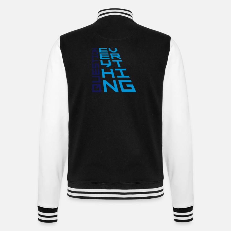 Devise Questionnez tout - Veste Teddy - noir/blanc
