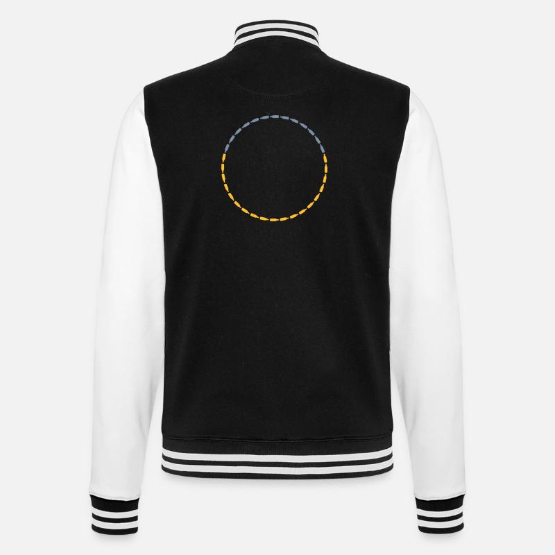 Circle frame beer bottles - College Sweat Jacket - black/white