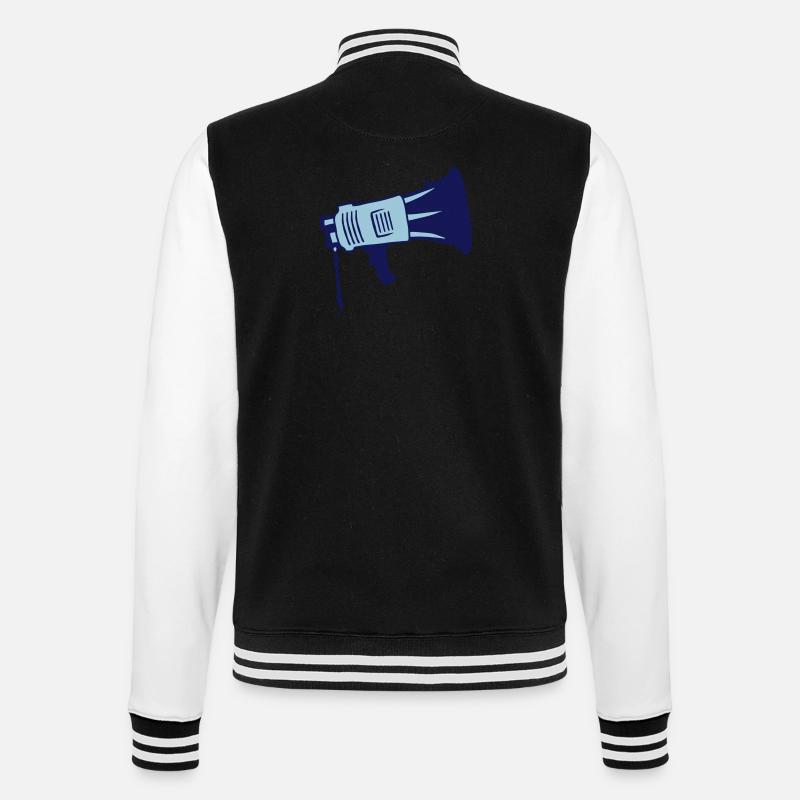 Demonstration Propaganda Megafon Symbol - College-Sweatjacke - Schwarz/Weiß