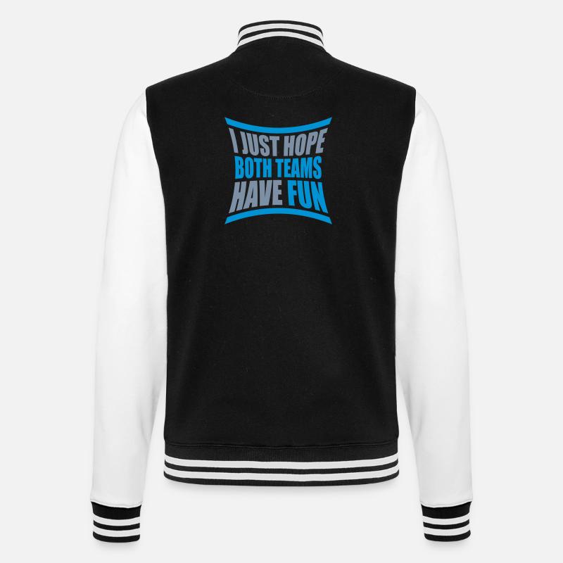 Both Teams Have Fun - College Sweat Jacket - black/white