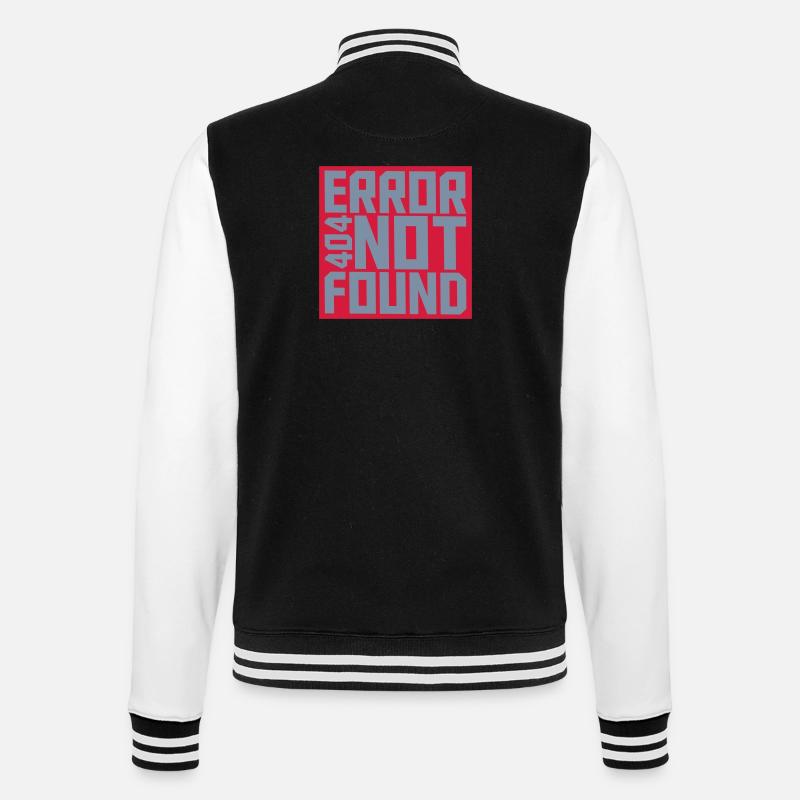Error 404 not found - College Sweat Jacket - black/white