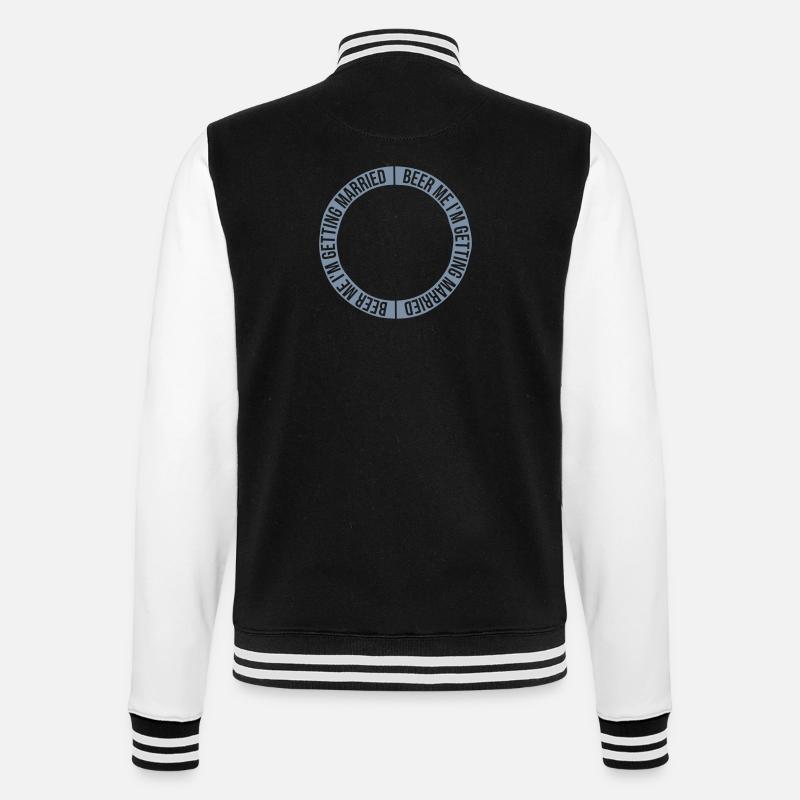 Beer Me Me marier - Veste Teddy - noir/blanc