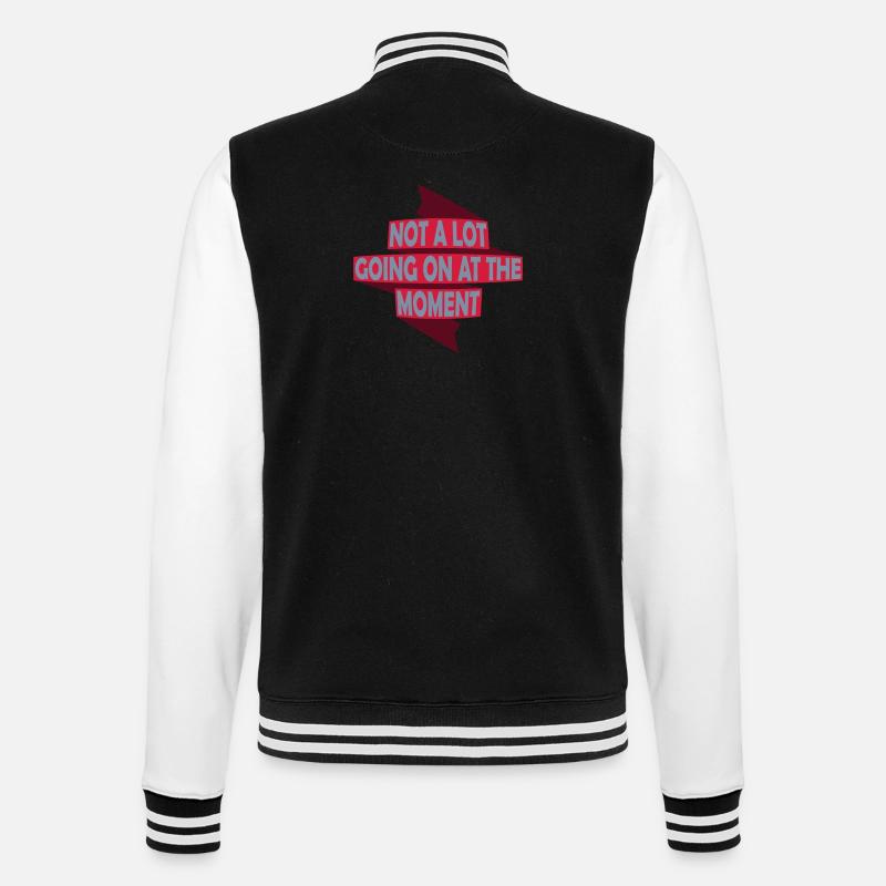 Not much going on - College-Sweatjacke - Schwarz/Weiß