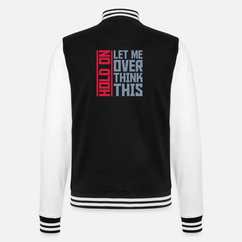 Let me overthink this - College Sweat Jacket - black/white