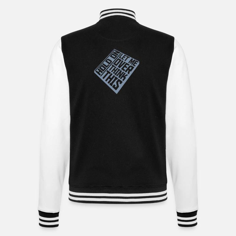 Let me overthink this - College-Sweatjacke - Schwarz/Weiß