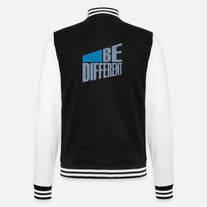 Soyez différent Logo Design - Veste Teddy - noir/blanc