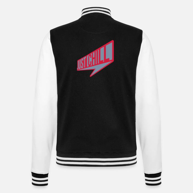 Just Chill Text Logo - Veste Teddy - noir/blanc