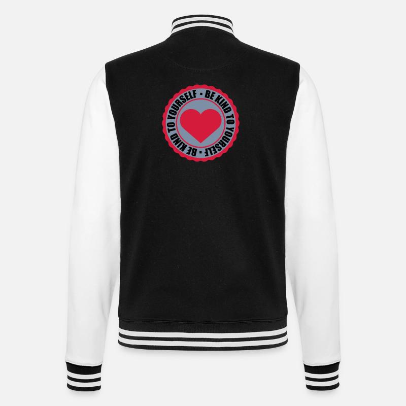 soyez gentil avec vous-même - Veste Teddy - noir/blanc