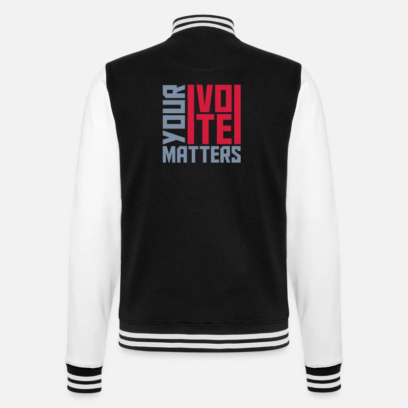 votre vote compte citation - Veste Teddy - noir/blanc