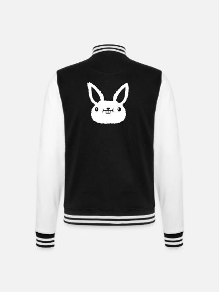 Dear kawaii Face - College Sweat Jacket - black/white