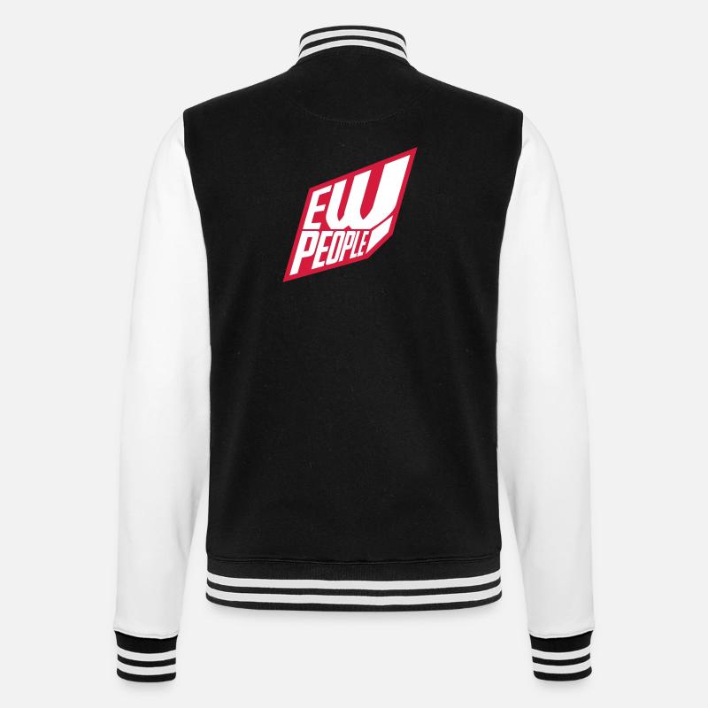 ew people citation drôle - Veste Teddy - noir/blanc