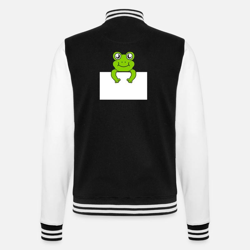 Texte présent Comic Frog - Veste Teddy - noir/blanc
