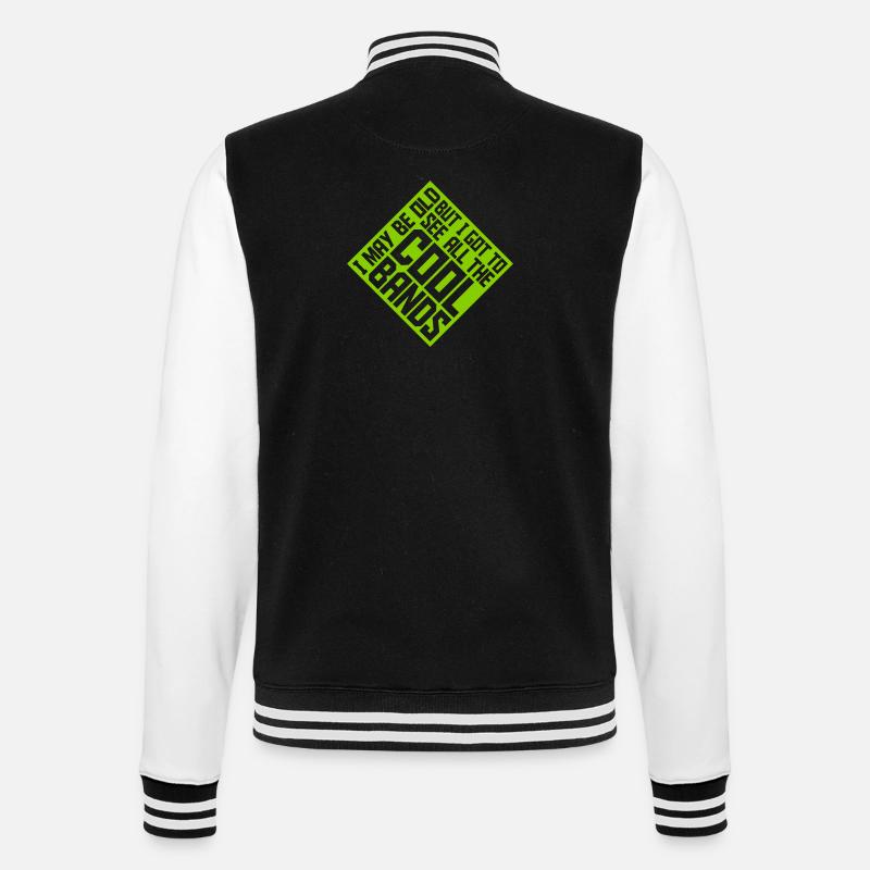 I may be old - College Sweat Jacket - black/white
