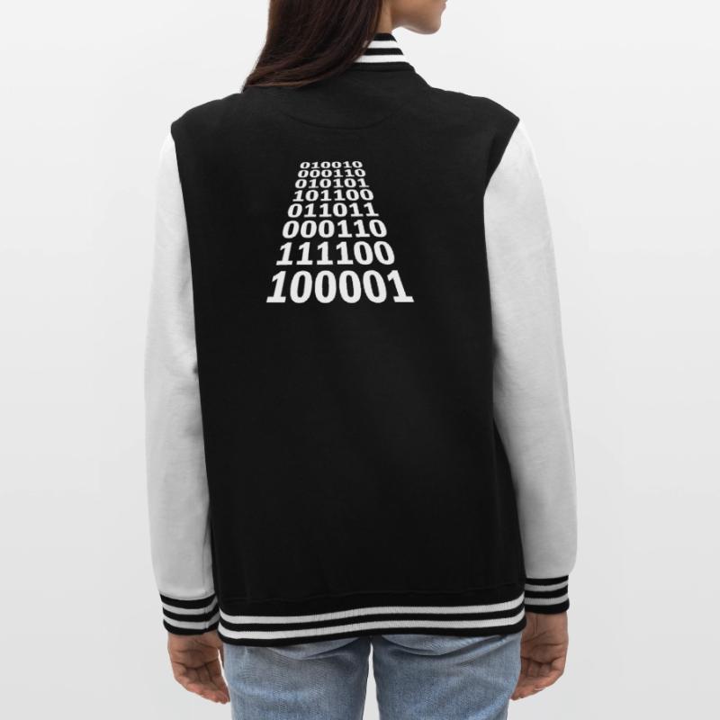 Binary Code Program Language College Sweat Jacket