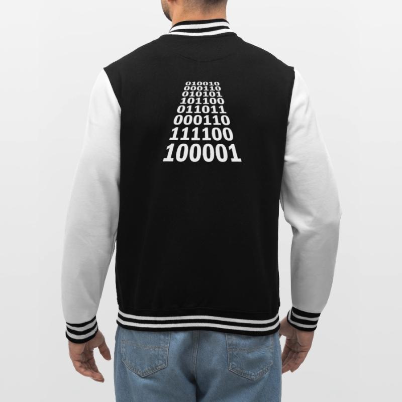 Binary Code Program Language College Sweat Jacket