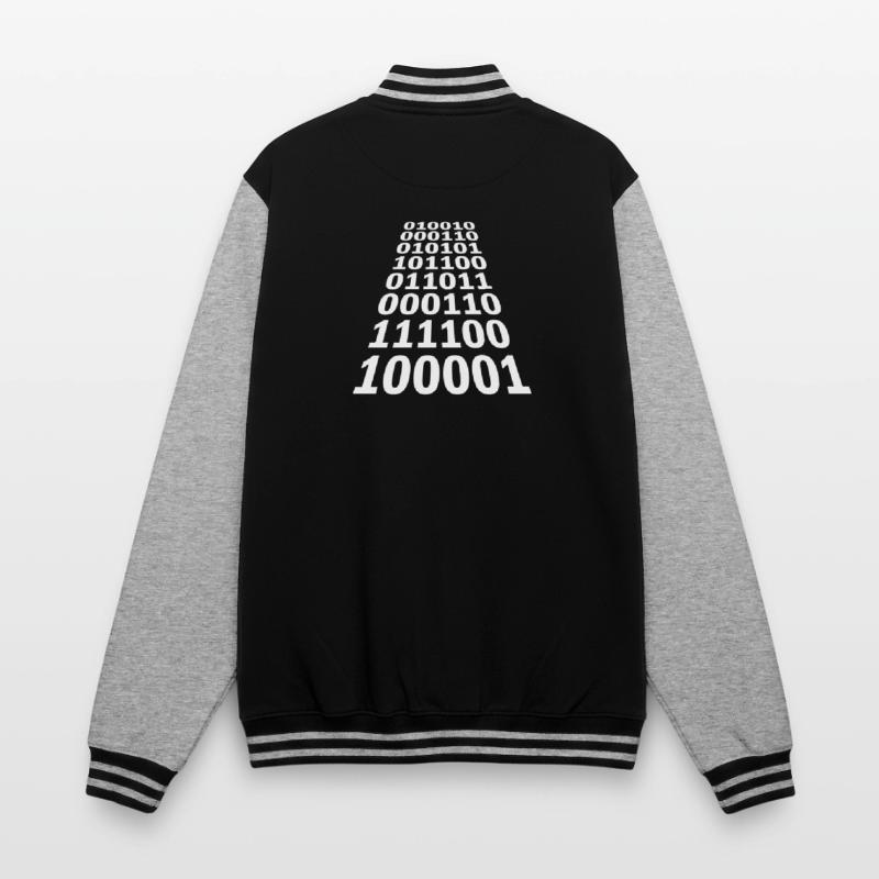 Binary Code Program Language College Sweat Jacket