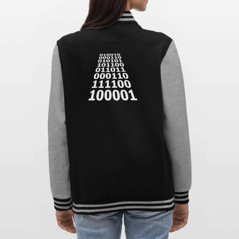 Binary Code Program Language College Sweat Jacket