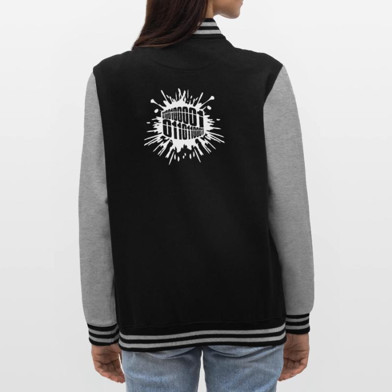 Binary Code Program Language College Sweat Jacket