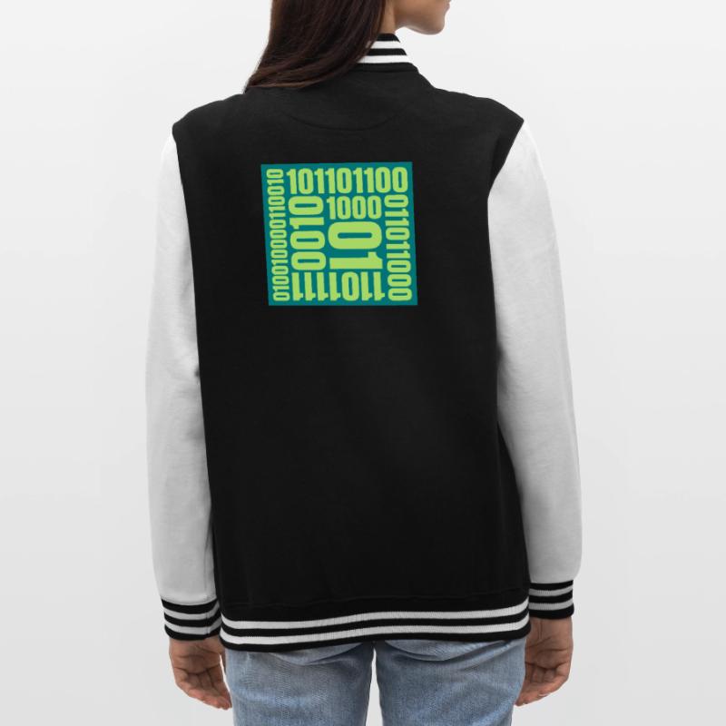 Binary Code Program Language College Sweat Jacket