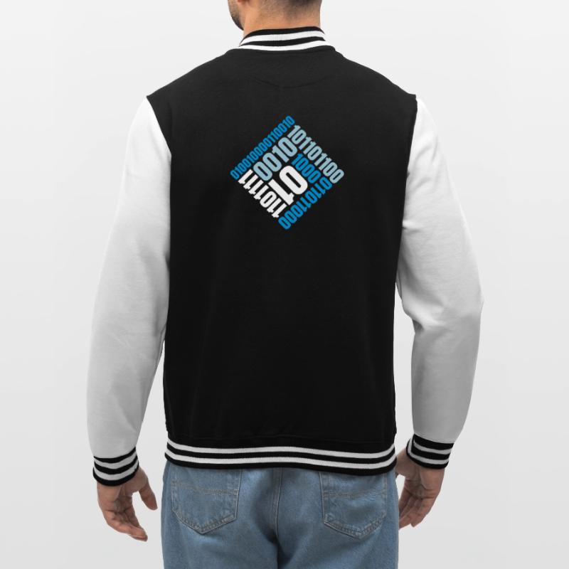 Binary Code Program Language College Sweat Jacket