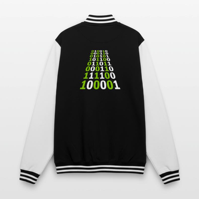 Binary Code Program Language College Sweat Jacket