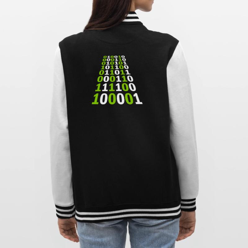 Binary Code Program Language College Sweat Jacket