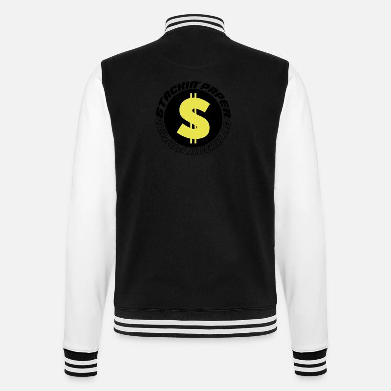 stackin paper 002 - College Sweat Jacket - black/white