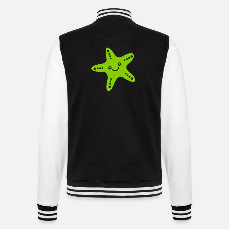 seestern - College-Sweatjacke - Schwarz/Weiß