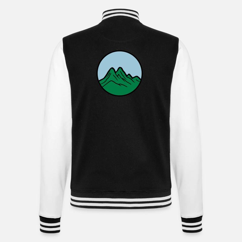 berge 2 - College-Sweatjacke - Schwarz/Weiß