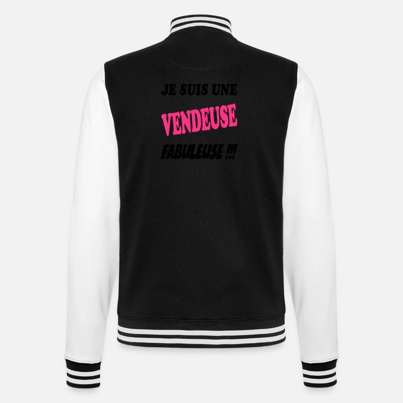 Je suis une vendeuse fabuleuse !!! - Veste Teddy - noir/blanc