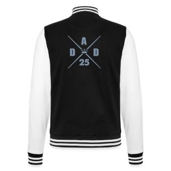 dad 25 daddy - College Sweat Jacket - black/white - Back - Marisol (170cm)