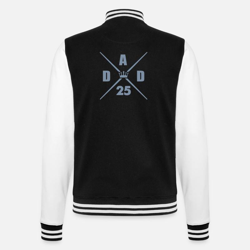 dad 25 daddy - College Sweat Jacket - black/white