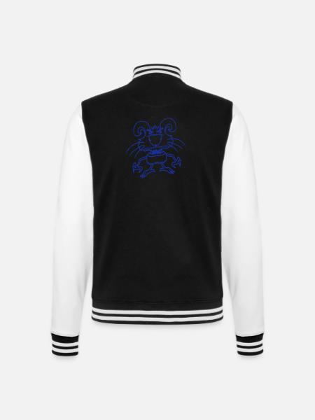Hase Monster Böse Gefährlich Cool Halloween Horror - College-Sweatjacke - Schwarz/Weiß