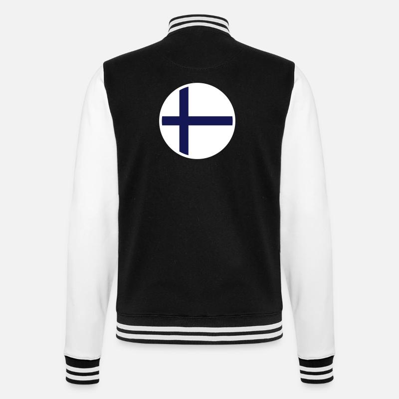 Drapeau de la Finlande Drapeau - Veste Teddy - noir/blanc