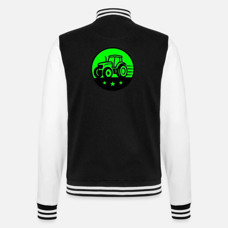 Traktor Farmer - College-Sweatjacke - Schwarz/Weiß