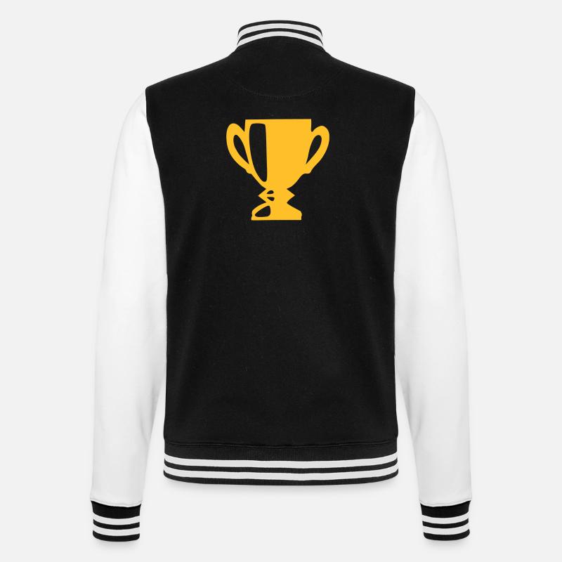 Cup - Trophy - Winner - Champion - College Sweat Jacket - black/white