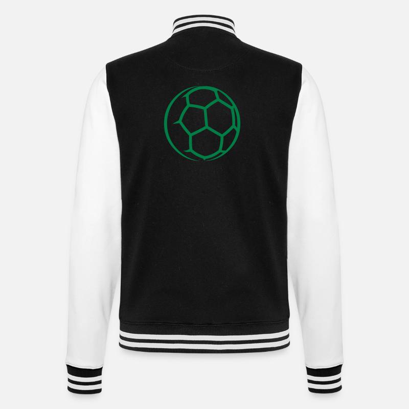 fussball_ball_newstyle - College-Sweatjacke - Schwarz/Weiß