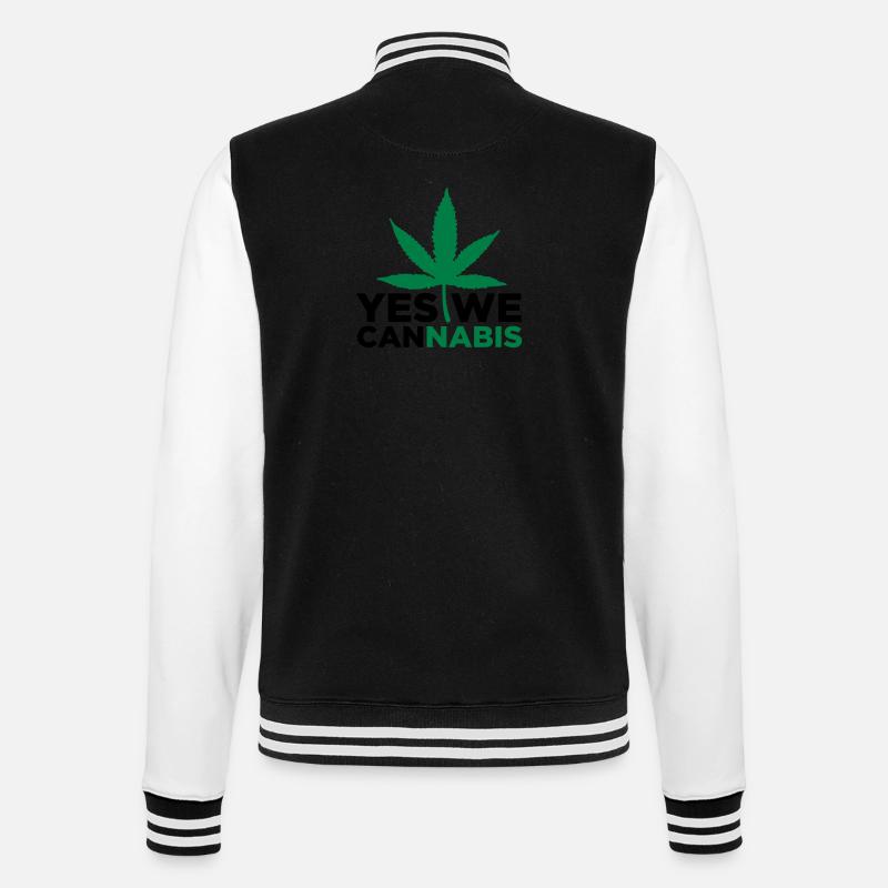 Yes We Cannabis! - College-Sweatjacke - Schwarz/Weiß