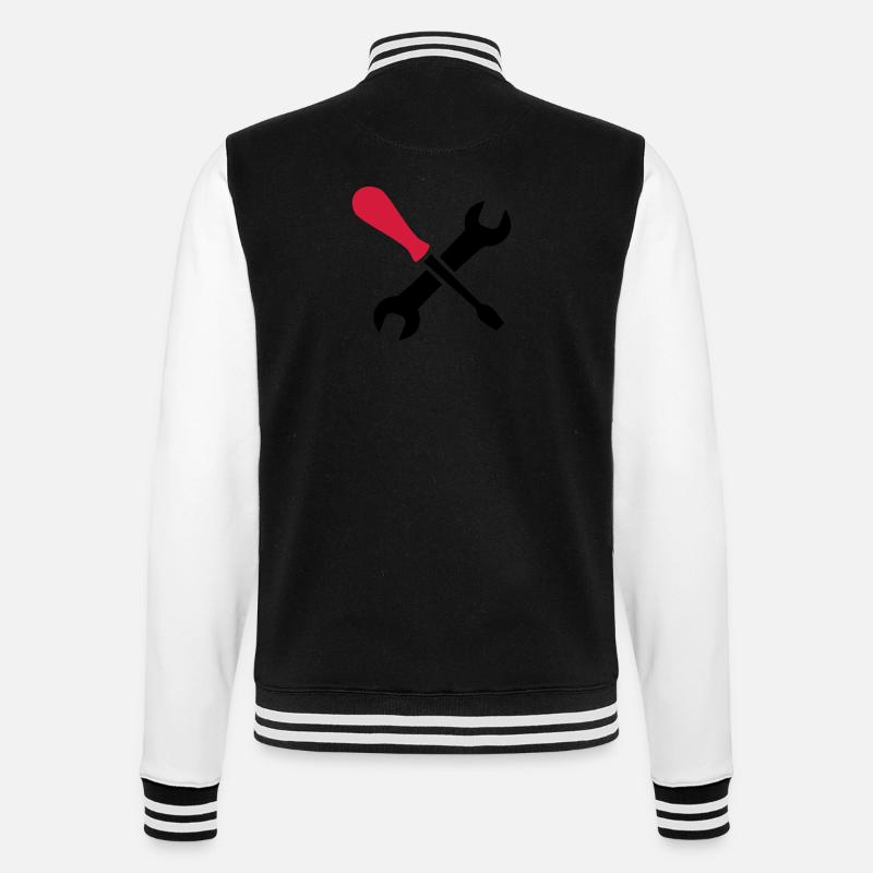 tools - College Sweat Jacket - black/white