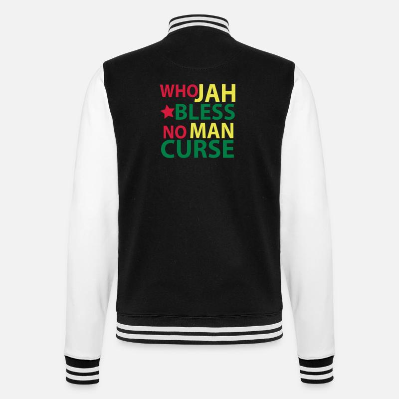 who jah bless - Veste Teddy - noir/blanc