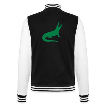 Ein Krokodil - College-Sweatjacke - Schwarz/Weiß - Hinten - Marisol (170cm)