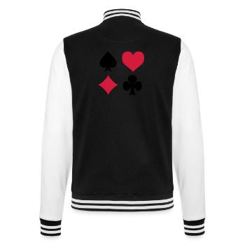 love_jeu_carte - College Sweat Jacket - black/white - Back - Marisol (170cm)
