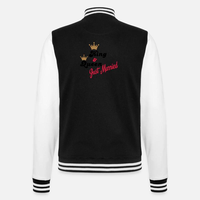 hochzeit - College-Sweatjacke - Schwarz/Weiß