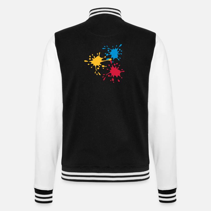 Farbe - College-Sweatjacke - Schwarz/Weiß