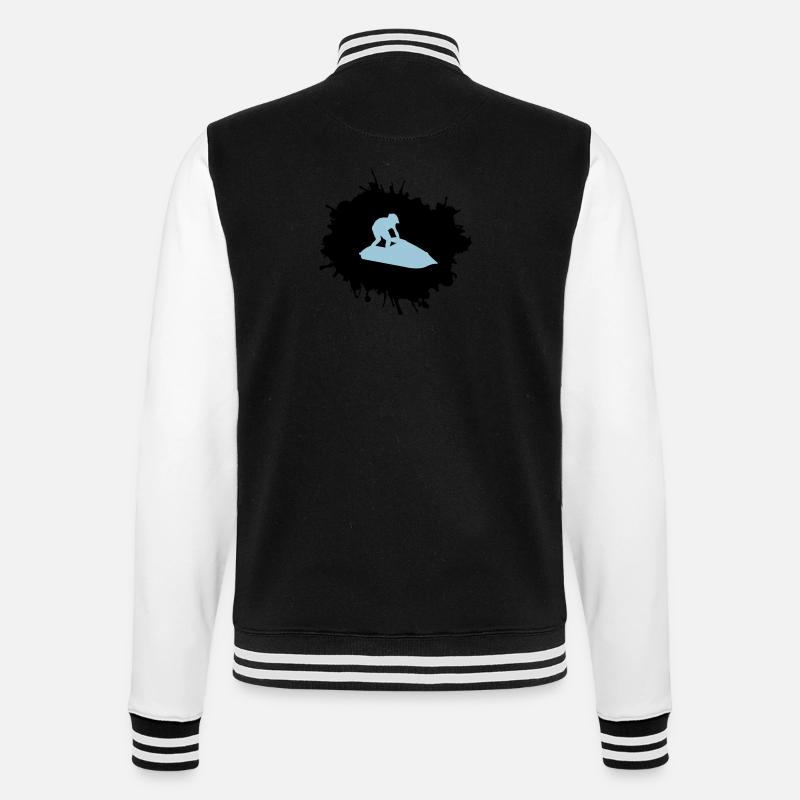 jet ski klecks - College-Sweatjacke - Schwarz/Weiß