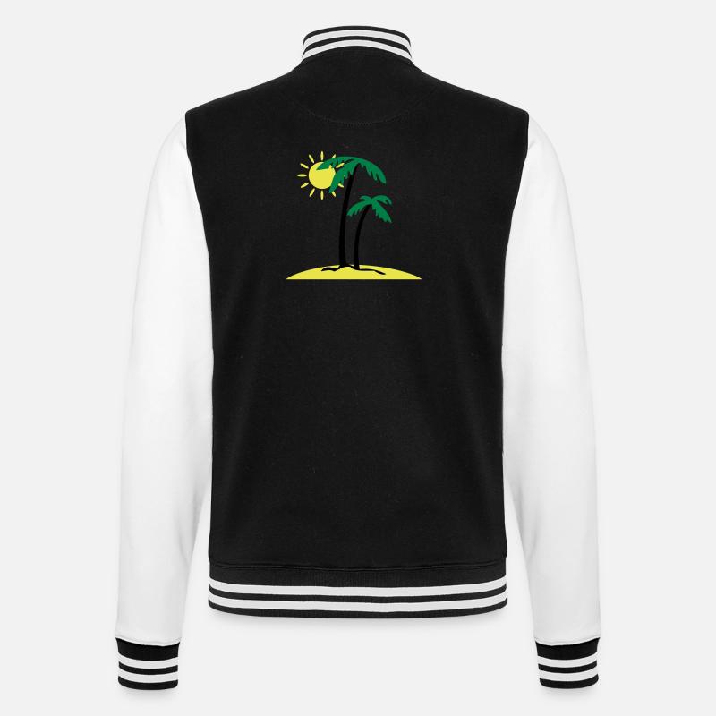 Palminsel - College-Sweatjacke - Schwarz/Weiß