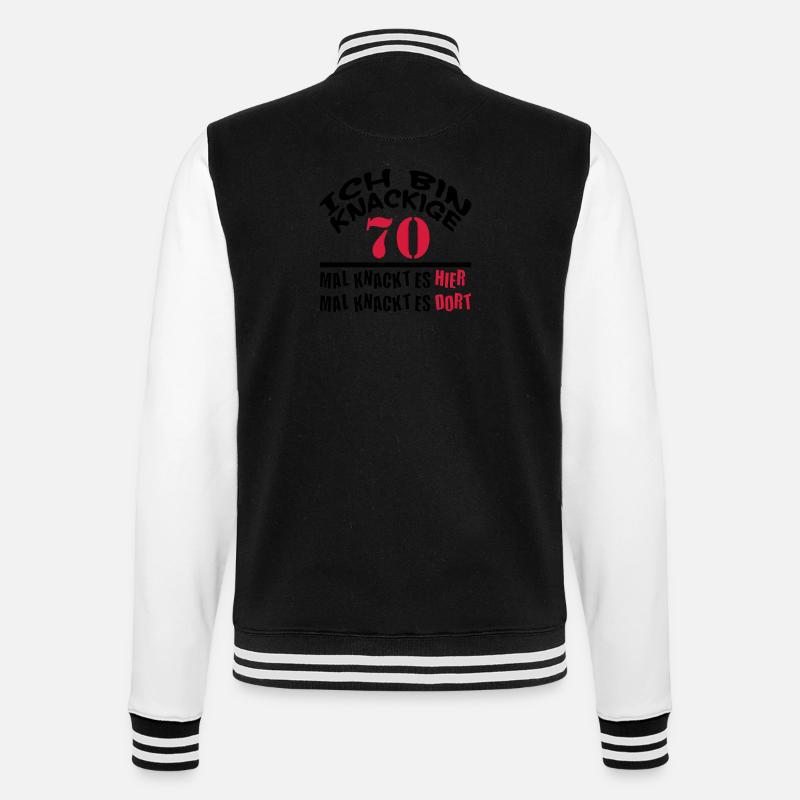 knackige_70 - College Sweat Jacket - black/white