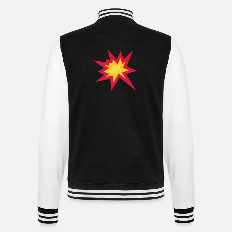 Explosion - College Sweat Jacket - black/white