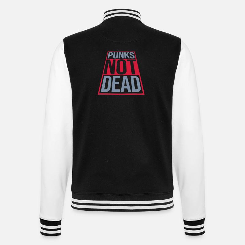 punks not dead Zitat - College-Sweatjacke - Schwarz/Weiß
